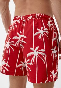 s.Oliver MIT ALLOVER-PRINT - Badeshorts - preiselbeere