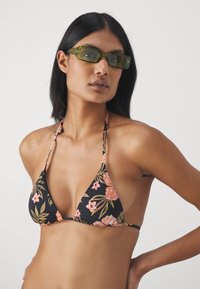 Billabong HOOKED ON TROPICS MULTI - Bikiniöverdel - black pebble