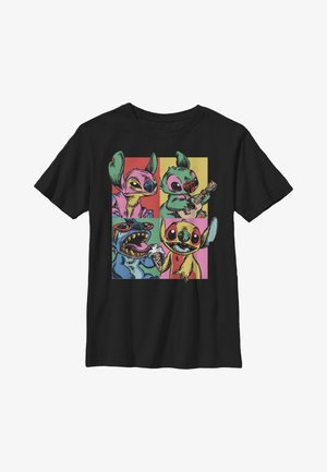LILO & STITCH GRUNGE STITCH - Triko s potiskem - black