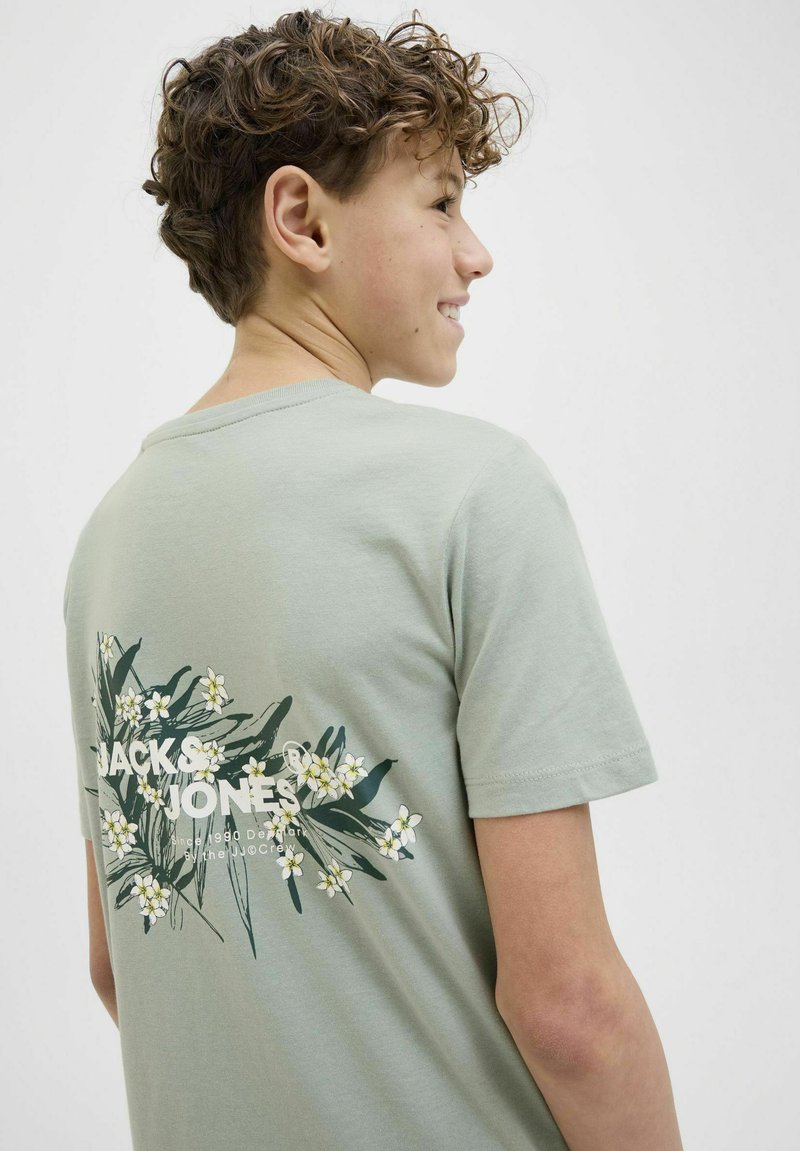 Jack Jones Junior RÜCKEN T-Shirt print iceberg green