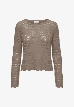 JDY SUN LAY BOATNECK - Trui - braun