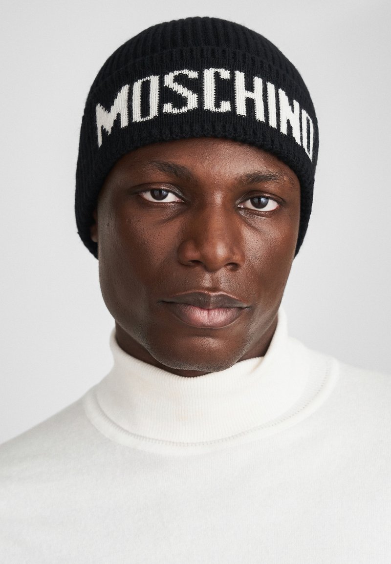 MOSCHINO | Wool Beanie New Moschino 100% Wool Bear Gold Studded Beanie Hat Brown | eBay main image 3