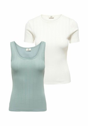 JDY TOP JDYSALSA 2ER-PACK TOP - T-shirt basique - cloud dancer