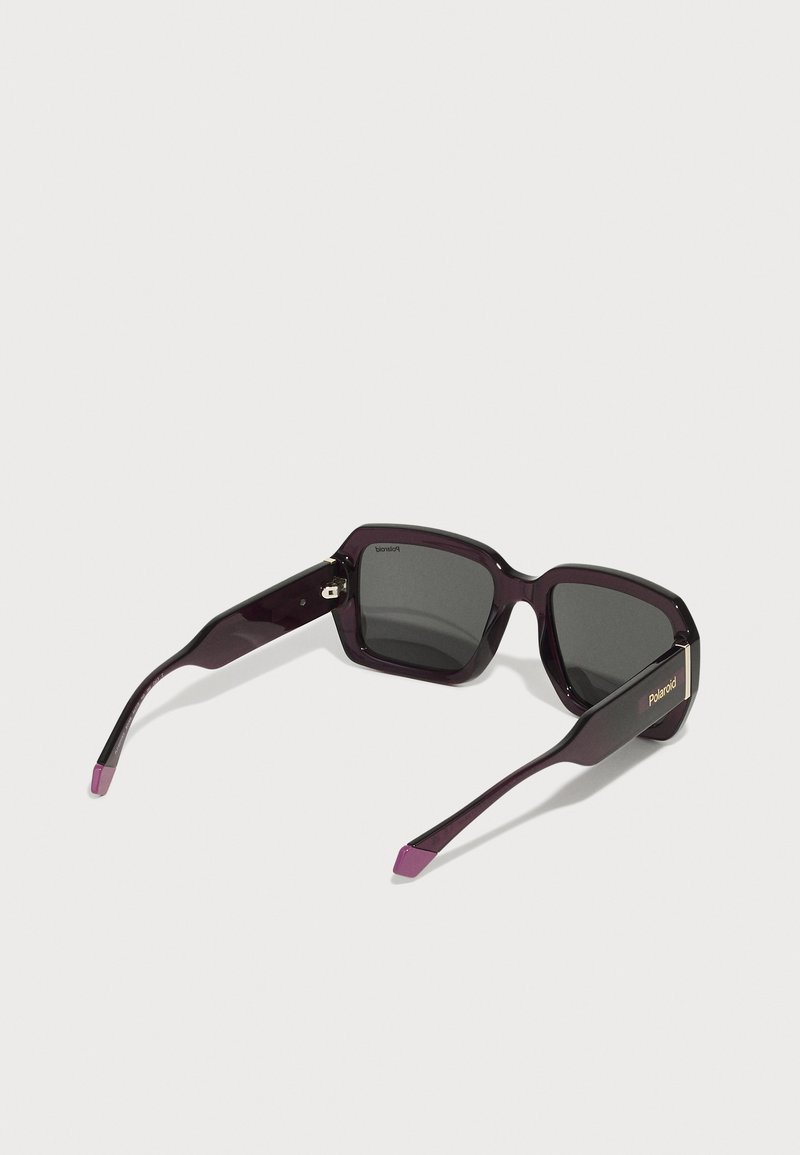 Polaroid Unisex Modern Sunglasses - Crystal Violet Polarized Square Frame (Size 60)