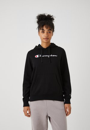 Champion ICONS CONTRAST LARGE LOGO - Felpa con cappuccio - black