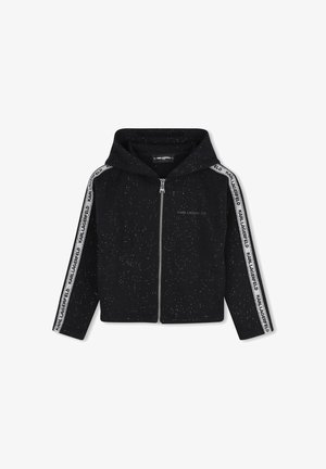 KARL LAGERFELD KIDS, CARDIGAN À CAPUCHE - Sweat zippé - noir argent