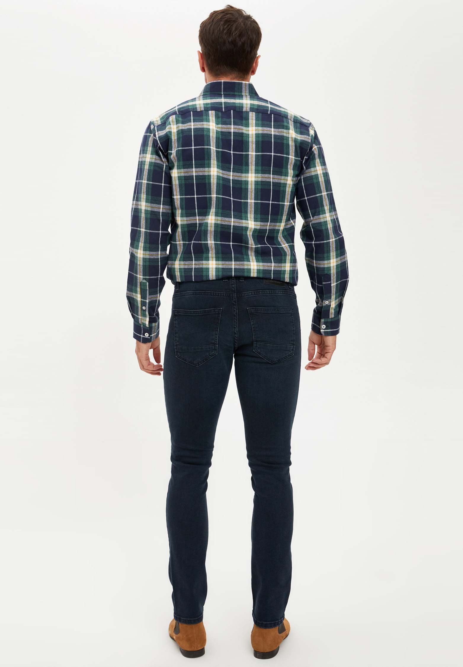 ll bean indigo tartan