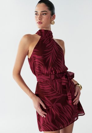 LEISHA  - Dnevna obleka - burgundy palms