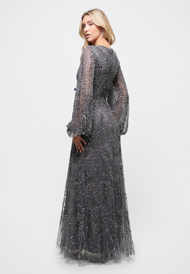 sachin and babi light blue dress Forever in Love Charcoal Grey Sequin Sleeveless Maxi Dress