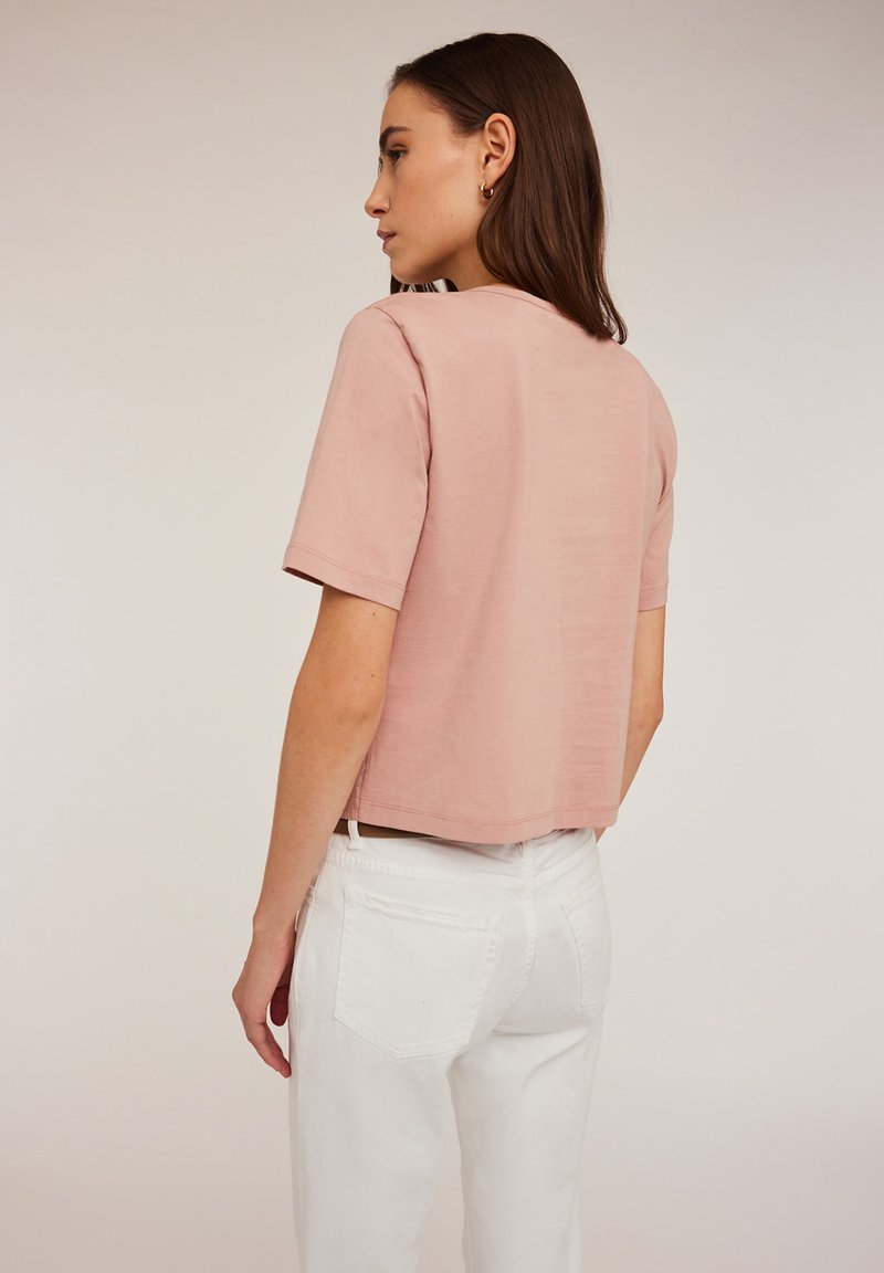 Koton Maglietta Donna In Cotone: T-shirt A Maniche Corte, Scollo Rotondo, Rigata Beige, Taglia M, Basic E Versatile