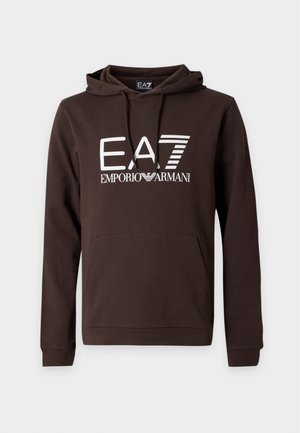 EA7 Emporio Armani, TRAIN CORE BIG LOGO HOODIE COFT - Суитшърт с качулка - mulch