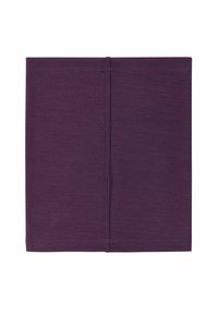 Tubo di tessuto elastico viola con superficie liscia e cuciture piatte, progettato per comfort e supporto. Nessun motivo visibile o accessori.