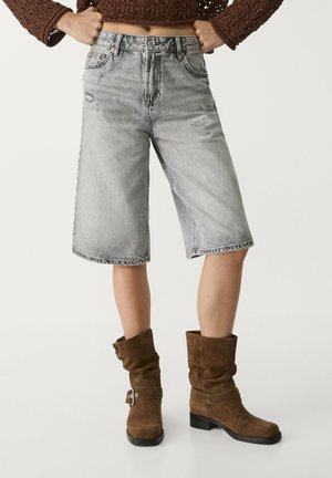 Jeansshort - light grey