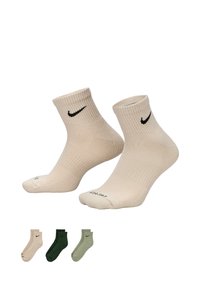 Nike Performance EVERYDAY PLUS CUSH ANKLE UNISEX 3 PACK  - Calcetines de deporte - it orewood brn black/jade horizon black/fir black