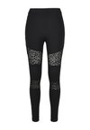 FLOCK LACE INSET - Legging (type pantalon) - black