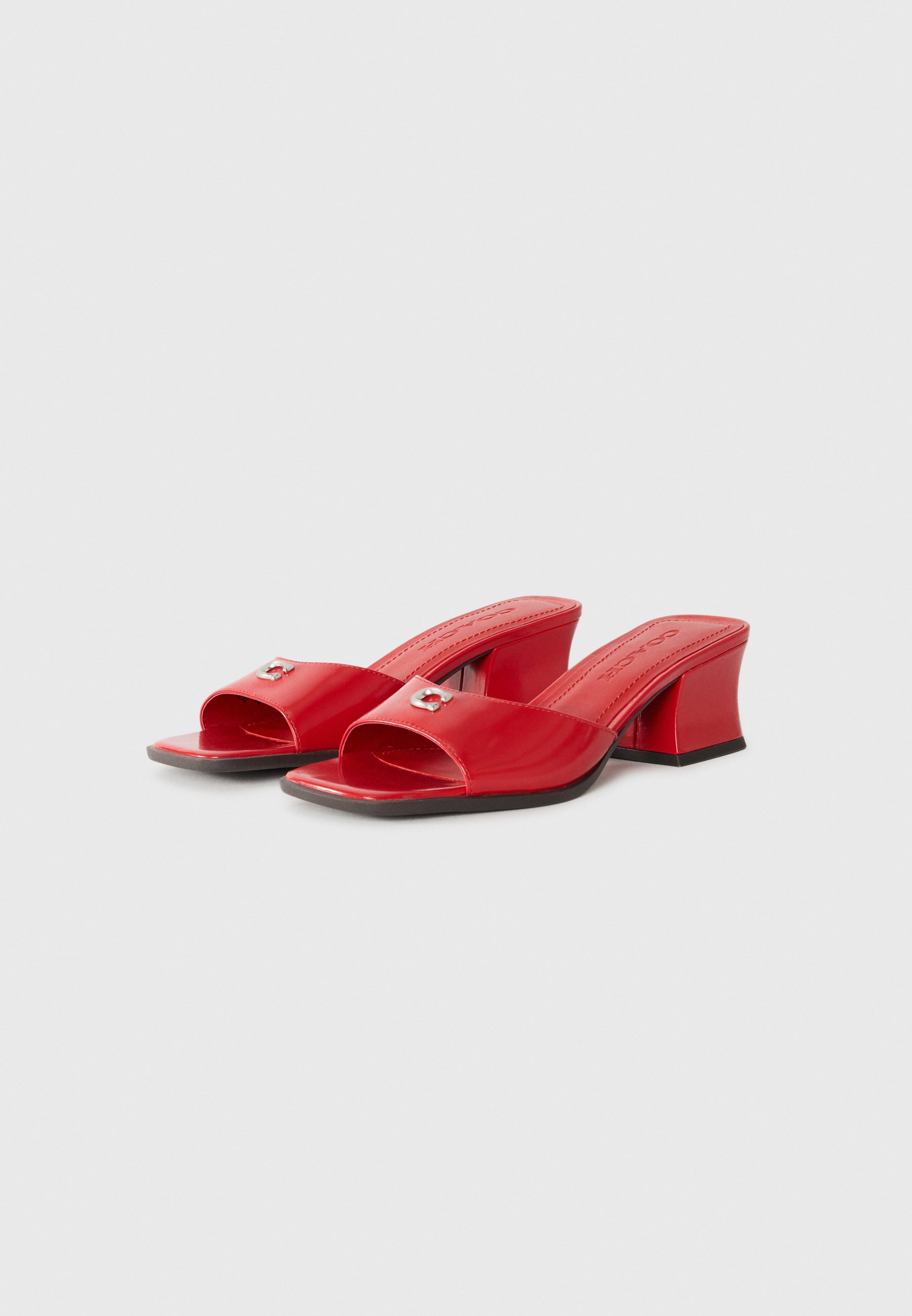 Coach Sculpt C Sandals Women's Size 8 Sport Red Patent Leather