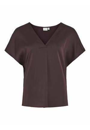 VILA, VIELLETTE V NECK - Blúz - plum perfect