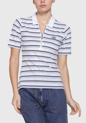 Carrera Jeans, Polo - white brown and light blue stripes