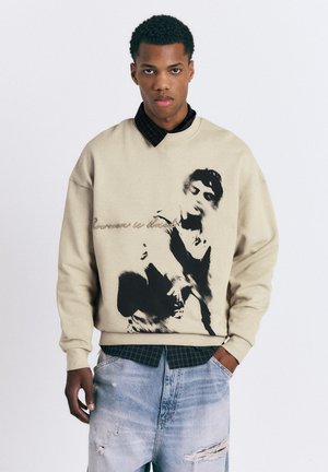 PULL&BEAR WITH PRINT - Sportska majica - beige