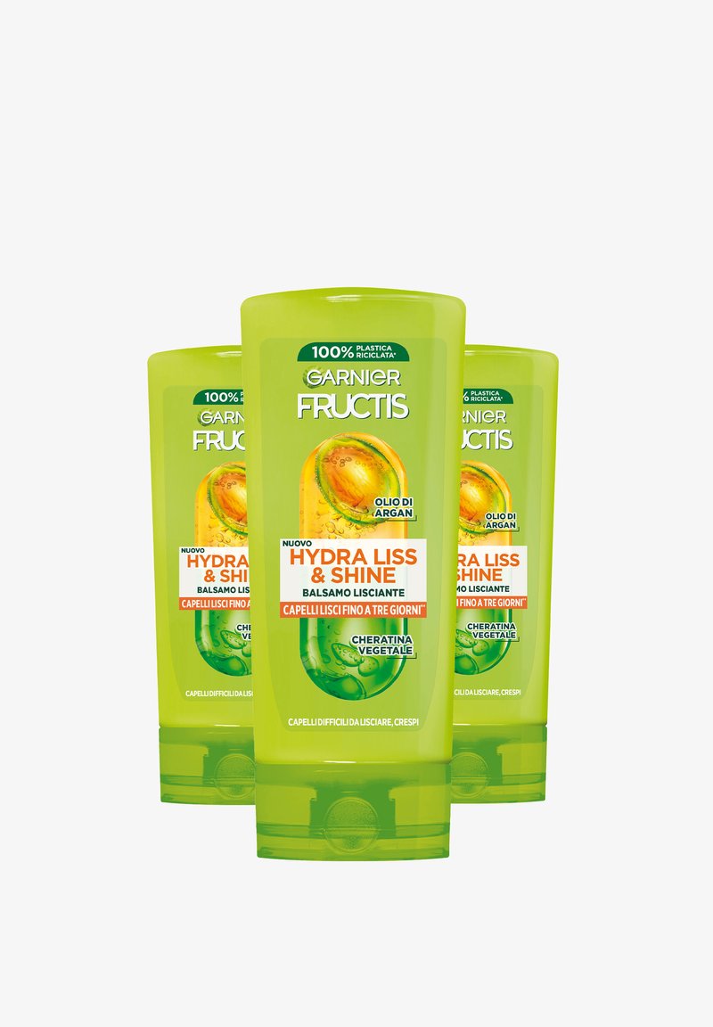 Garnier - FRUCTIS BALSAMO LISCIANTE HYDRA LISS & SHINE PER CAPELLI DIFFICILI DA LISCIARE E CRESPI, 200 ML - 3 PACK - Balsamo, Ingrandire