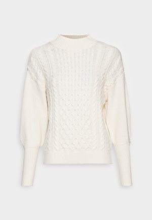 HIGH NECK - Strikkegenser - light cream
