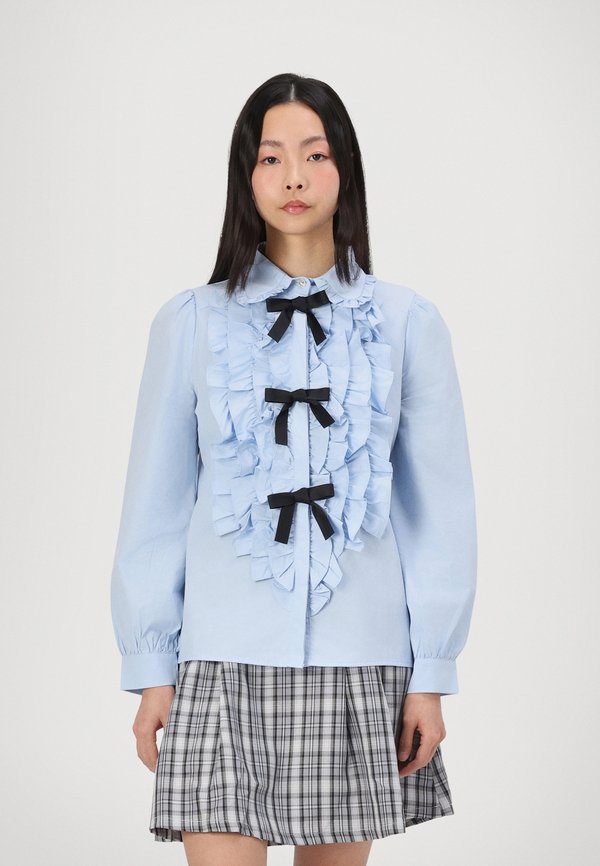 ARNELL BOW RUFFLE SHIRT - Button-down blouse
