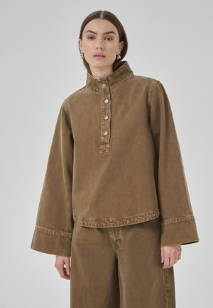 My Essential Wardrobe ABBY BOXY - Bluse - tobacco brown washed