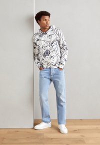 Antony Morato HOODIE REGULAR FIT WITH EMBROIDERED LOGO - Mikina - cream