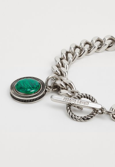 Roberto Cavalli BRACELET UNISEX - Narukvica - silver-coloured/green