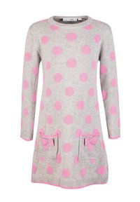 happy girls Stickad klänning - grey/light pink