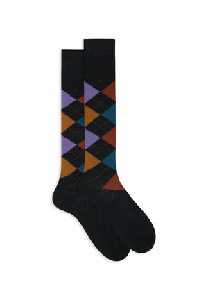 LUNGHE FANTASIA INTARSIO - Kniestrümpfe - black denim