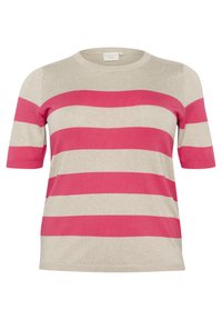 Unselected, rasberry featherg bold stripe
