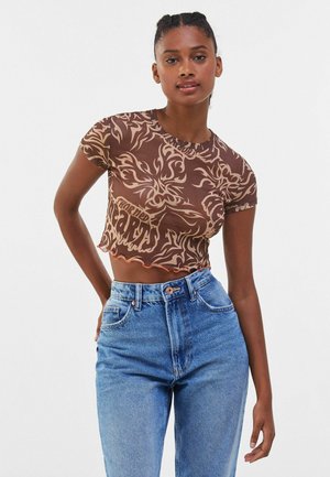 SHORT SLEEVE - T-shirt imprimé - brown
