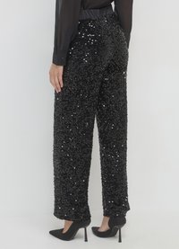 Calliope PALAZZO PAILLETTES  - Stoffhose - nero