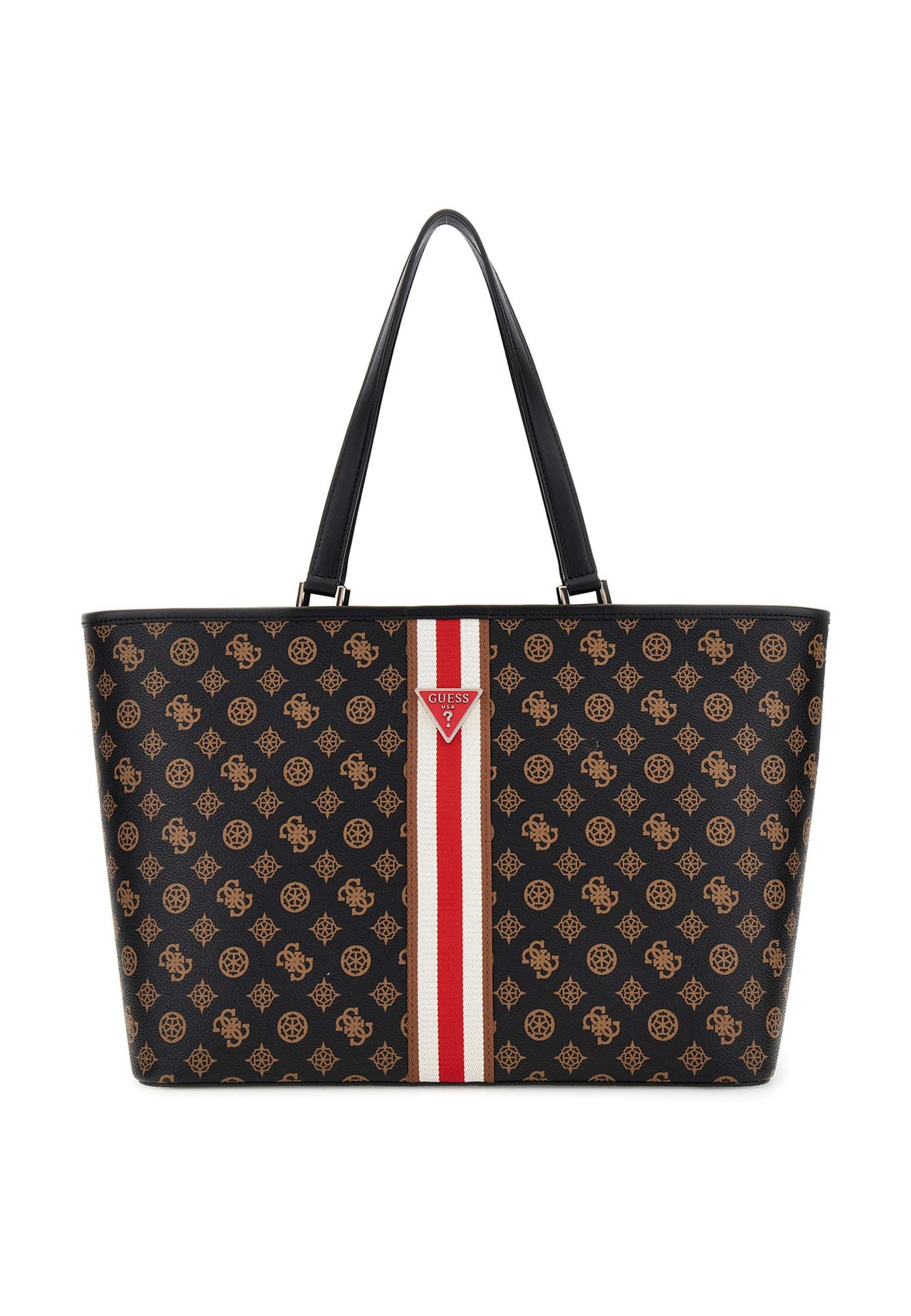 Guess VAN SANT MIT 4G- UND PEONY-LOGO Borsa a mano braun