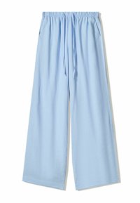 WITH AN ELASTICATED WAISTBAND - Tygbyxor - light blue