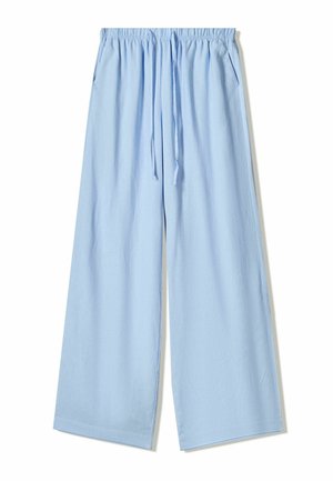 Bershka WITH AN ELASTICATED WAISTBAND - Stoffhose - light blue