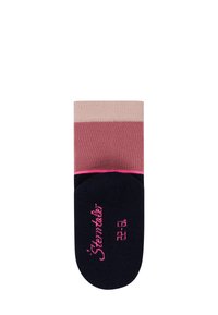 Baumwollmischung Knöchelsocke mit einem Verlaufdesign in hellrosa, mauve und dunkelblau, akzentuiert durch ein pinkes Band und eine Logodetail.