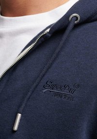 Superdry & Co ESSENTIAL LOGO ZIP  - Sweater met rits - dunkelblau