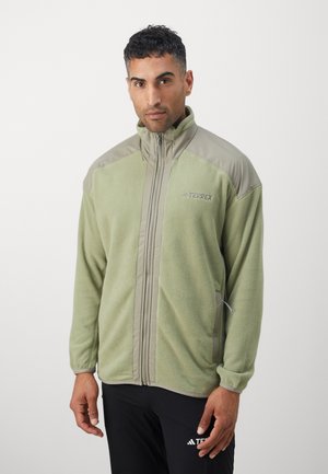 Fliisjakk - tent green/silver-coloured pebble