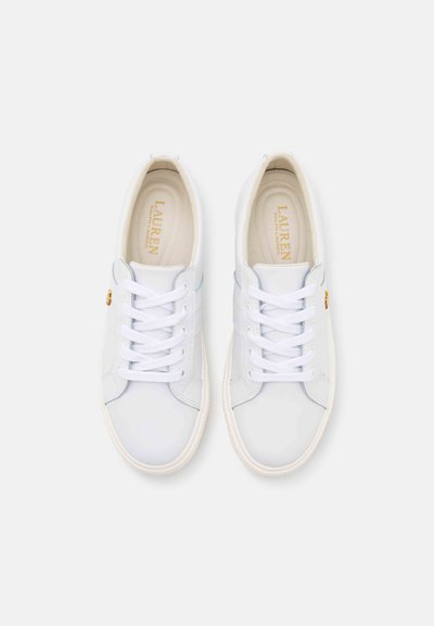 Lauren Ralph Lauren JANSON II ACTION LEATHER SNEAKER - Baskets basses - real white