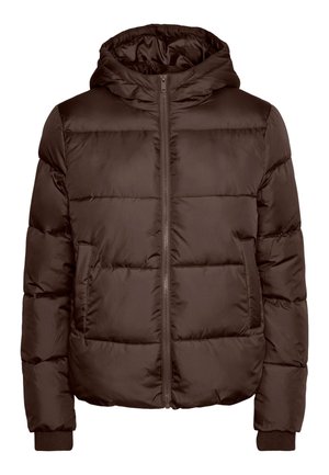 Pieces PCBEE NEW SHORT PUFFER - Žieminė striukė - hot fudge