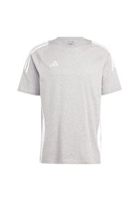 TIRO 24 TEE - T-shirt con stampa - medium grey heather   white