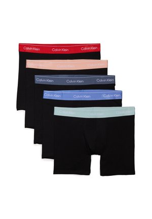 5 PACK - ICON STRETCH - Boxer aderenti lunghi - black wb/blue descent wb