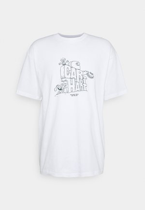 STONEAGE - Triko s potiskem - white/eucalyptus