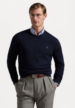 COTTON-CASHMERE CREWNECK JUMPER - Jersey de punto - hunter navy