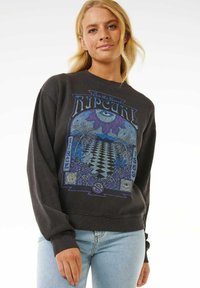 SLOW DOWN RELAXED CREW - Sweater - washed black