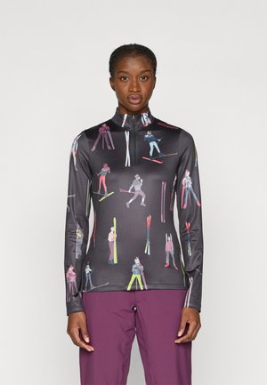 VIVID 1/2 ZIP - Majica z dolgimi rokavi - black