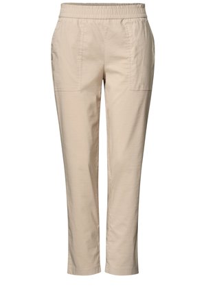 Street One, SLIM LEG CHINO MIT ELASTIKBUND - Pantalon classique - cobble stone