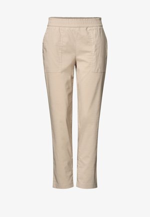 Street One, SLIM LEG CHINO MIT ELASTIKBUND - Pantalon classique - cobble stone